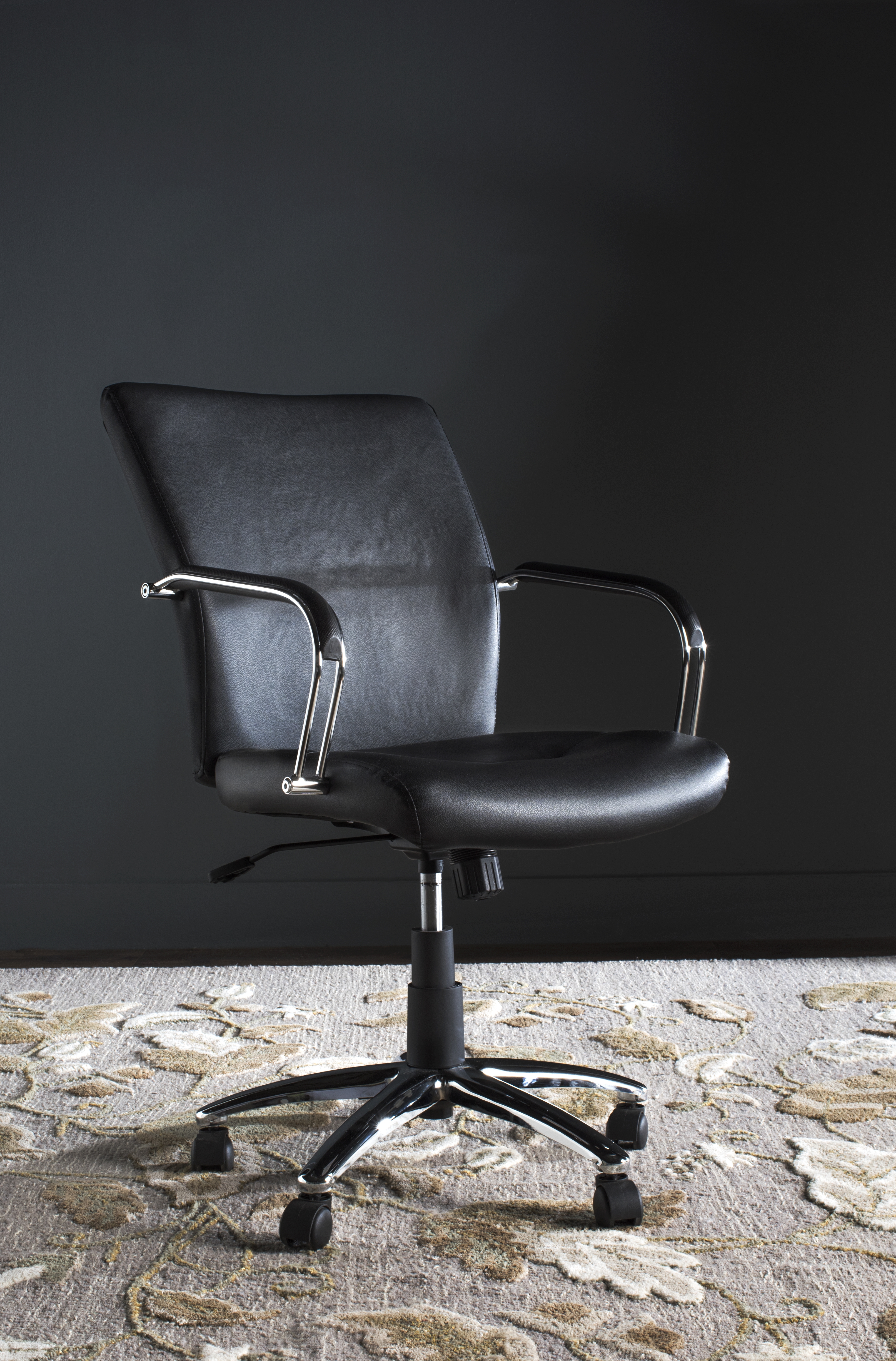 Lysette Desk Chair - Black/Silver - Arlo Home - Image 0