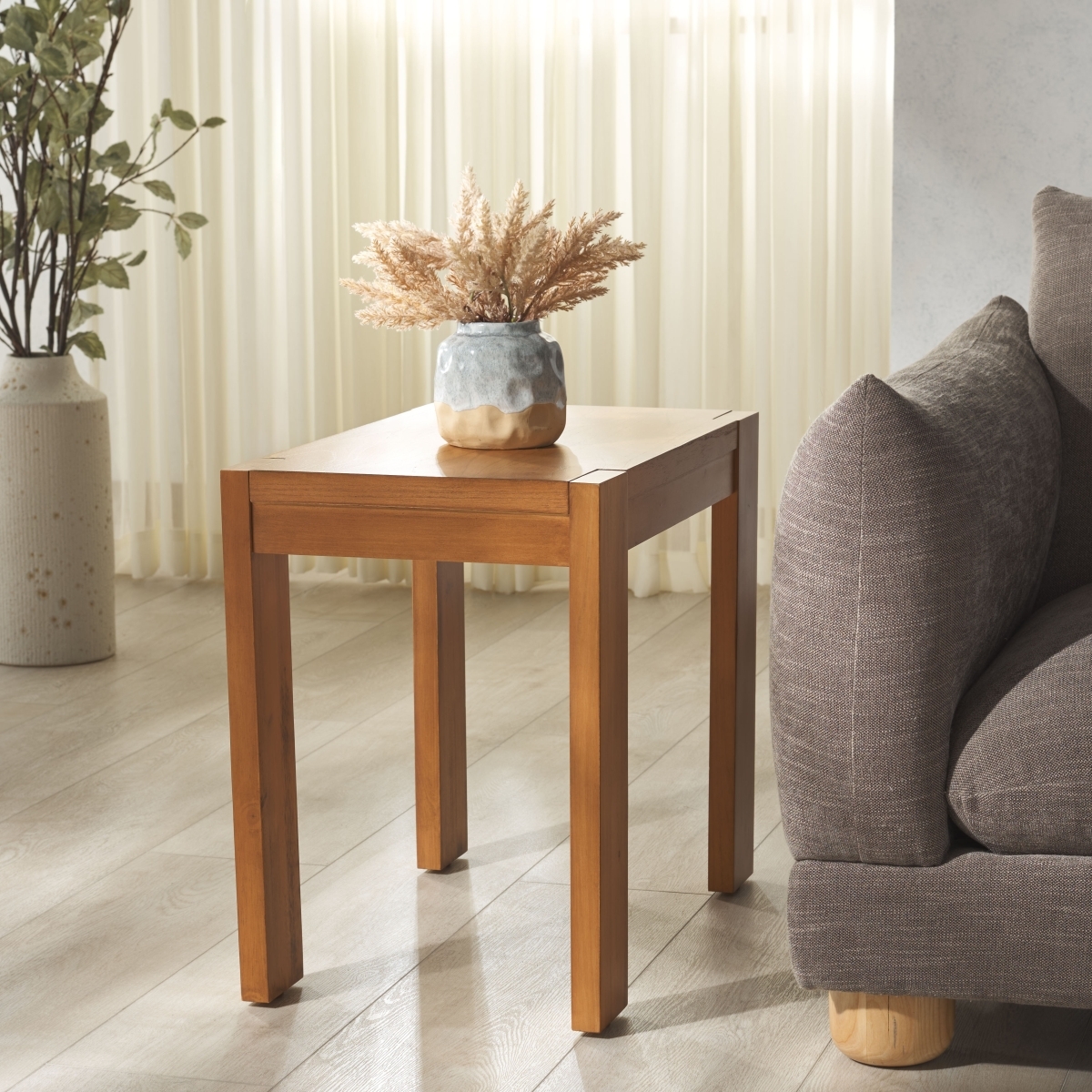 Nikole Rectangle Wood Accent Table - Natural - Image 1