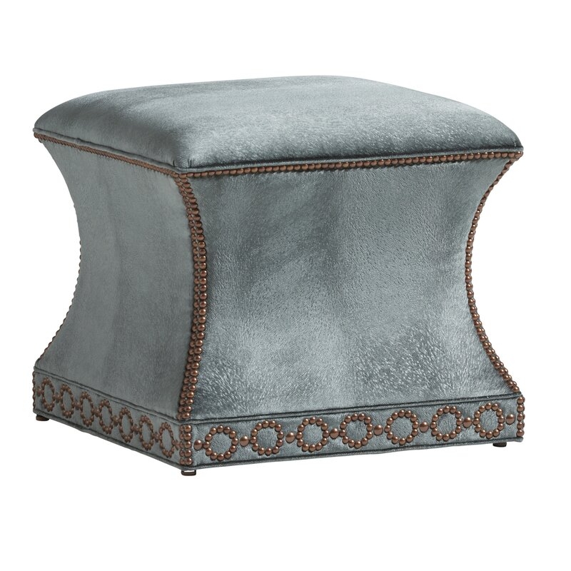 Lexington Carlyle Merino Ottoman Upholstery Color: Gray - Image 0