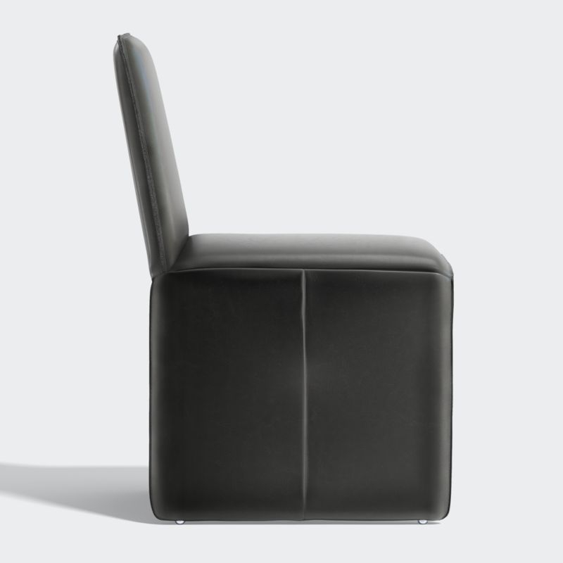 Venn Black Leather Side Chair - Image 2