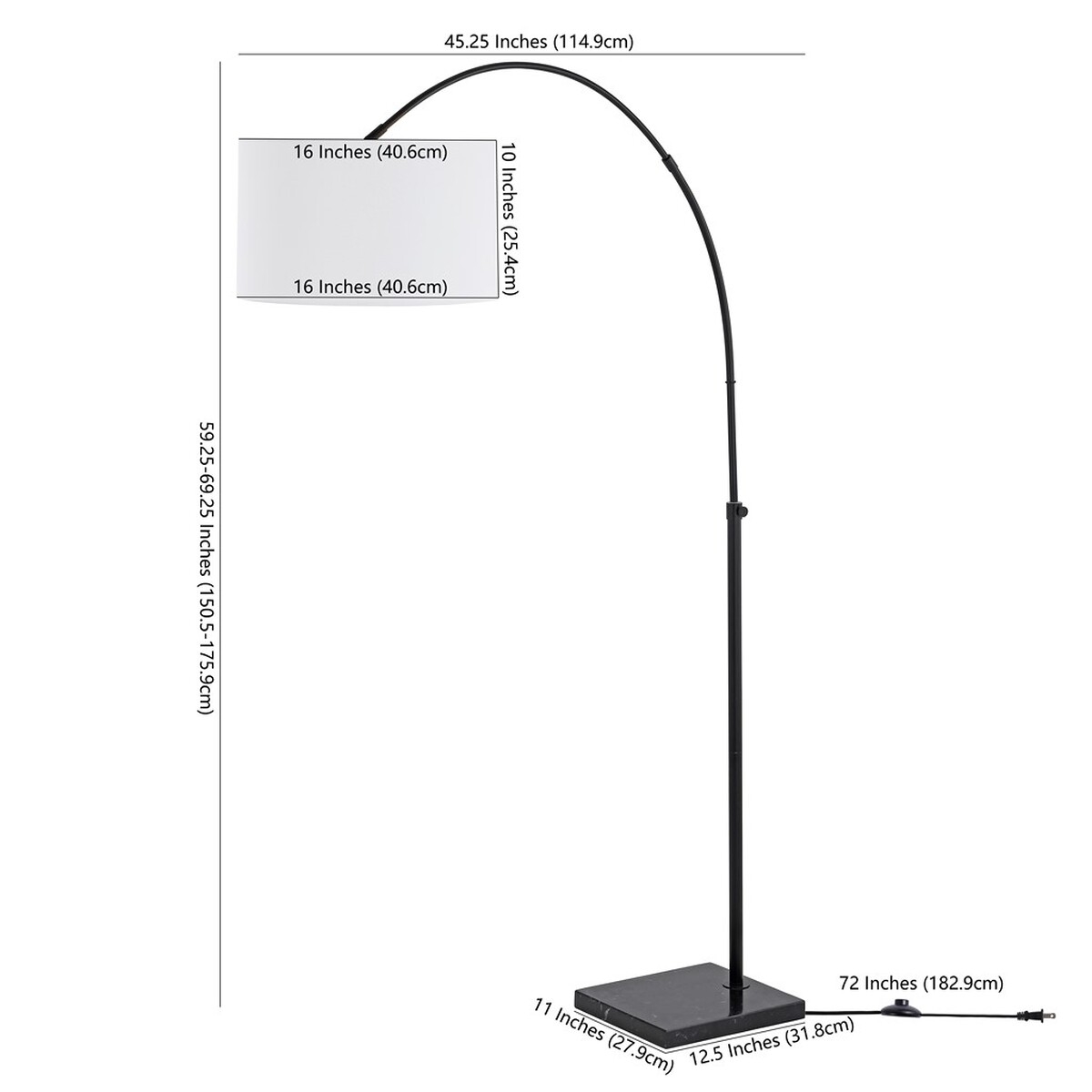 Katla Extendable Floor Lamp - Black - Safavieh - Image 3