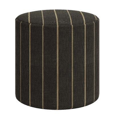 Epaulette 18'' Wide Round Striped Standard Ottoman - Image 0