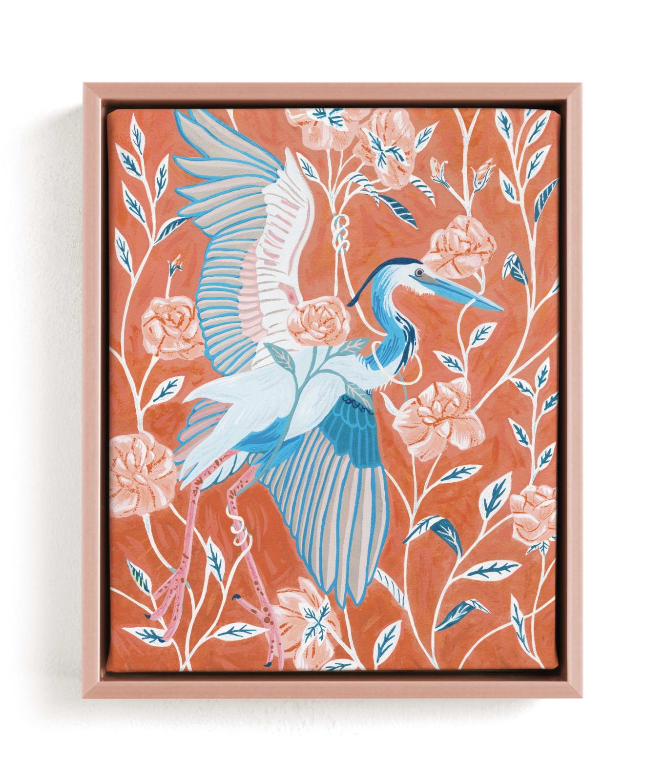 Blue Heron With Blossoms Limited Edition Fine Art Print 2 - Image 0