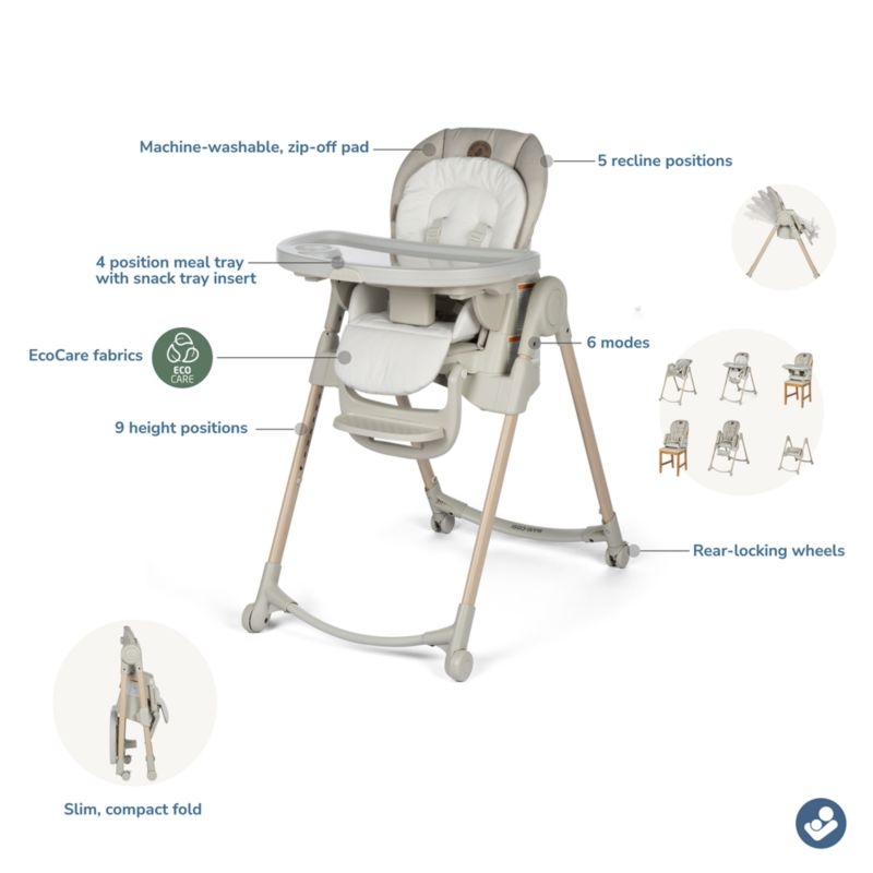Maxi-Cosi ® Minla Classic Oat 6-in-1 Convertible Baby High Chair - Image 10