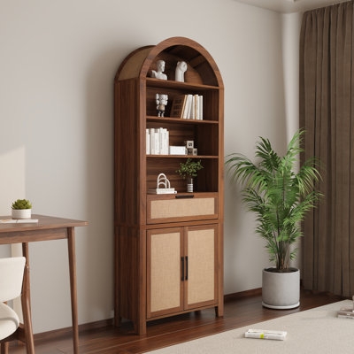 Ater 78.7" Arched Storage Bookcase - Image 0