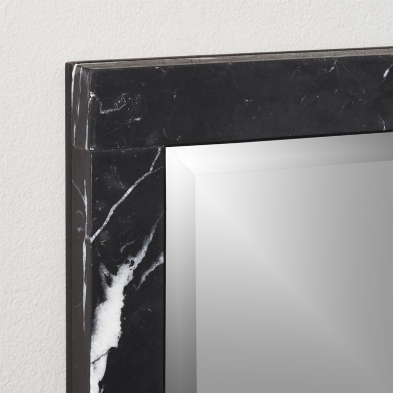 Black Marble Mirror Rectangle 18"x39.5" - Image 1