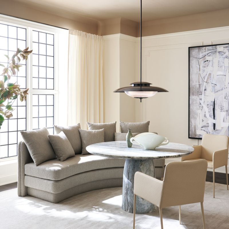 Duke Warm White Vegan Leather Dining Armchair Set of 4 - Image 4