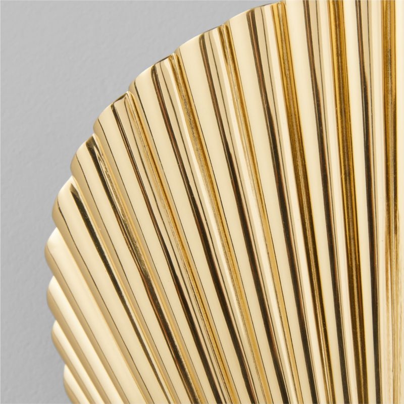 Crinkle Polished Brass Wall Sconce - Image 3