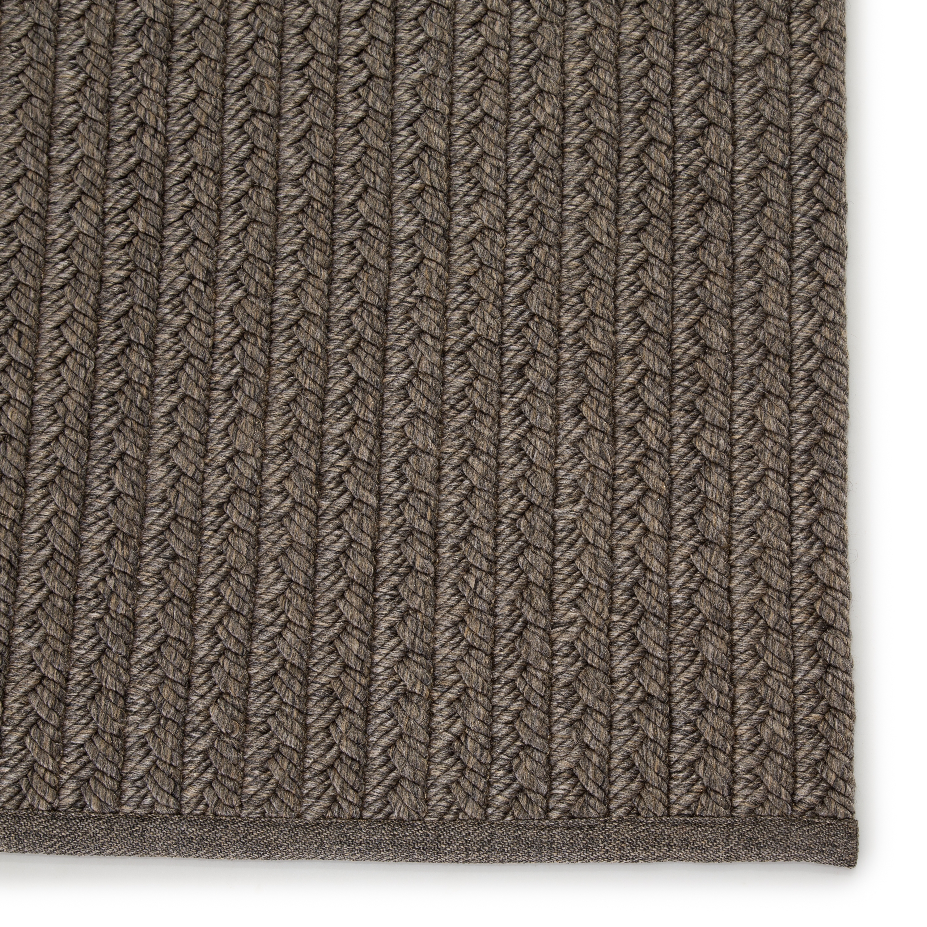 Iver Indoor/ Outdoor Solid Gray/ Taupe Area Rug (2'X3') - Image 3