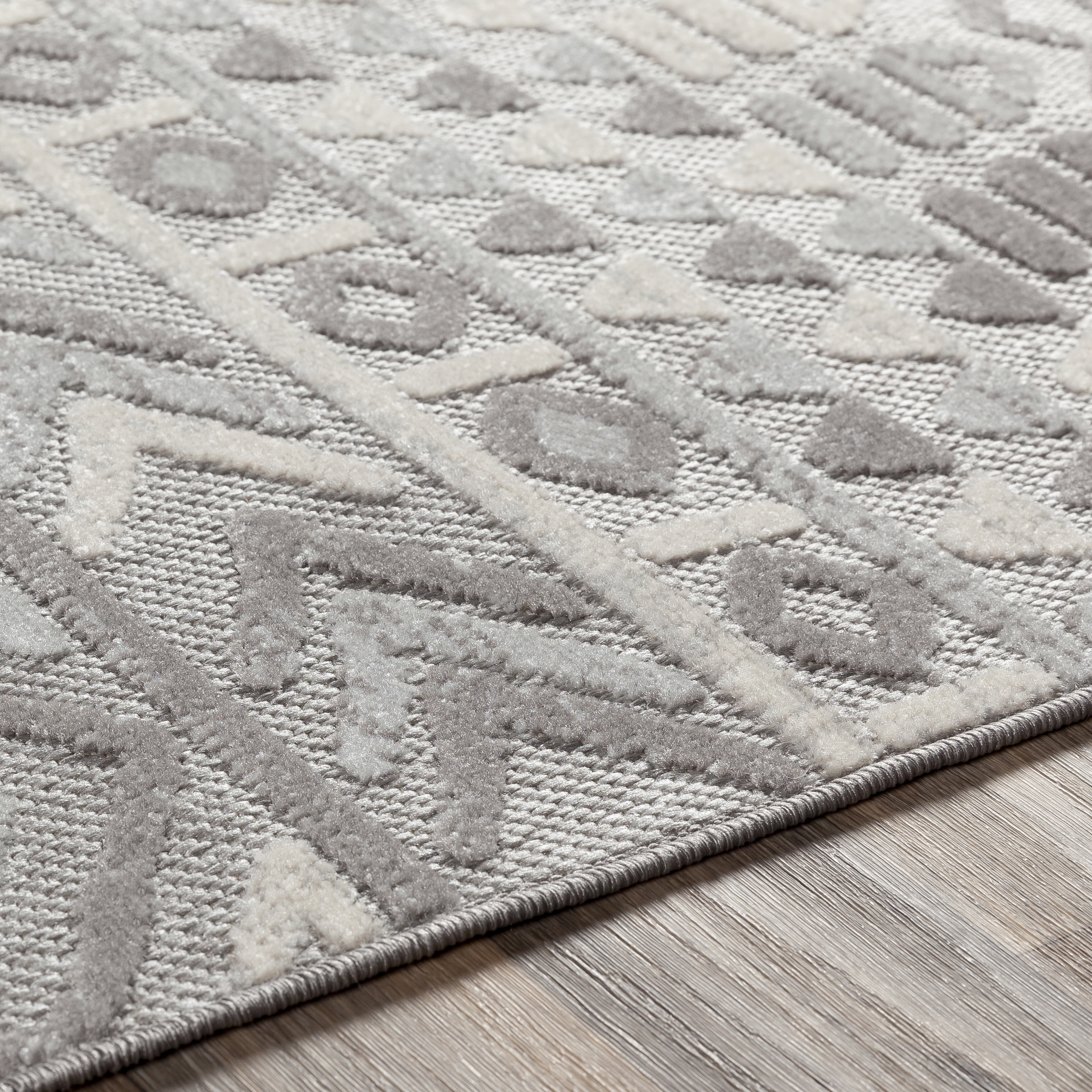 Big Sur Gray Outdoor 2' x 3' Machine Woven Rug - Image 3