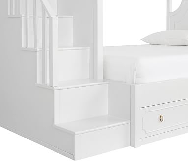 Ava Regency Twin-Over-Full Stair Bunk Bed, Simply White, In-Home Delivery - Image 2