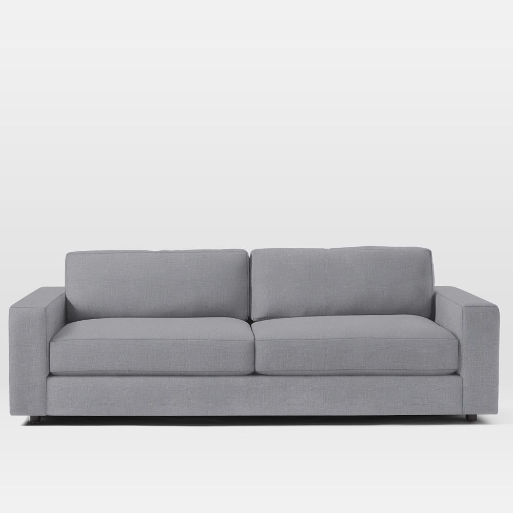 Urban 85" Sofa, Down Blend Fill, Yarn Dyed Linen Weave, Graphite - Image 0