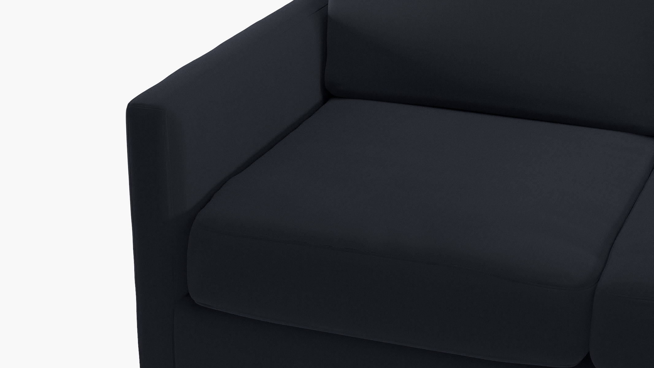 Modern Sofa, Navy Everyday Linen, Chrome - Image 5