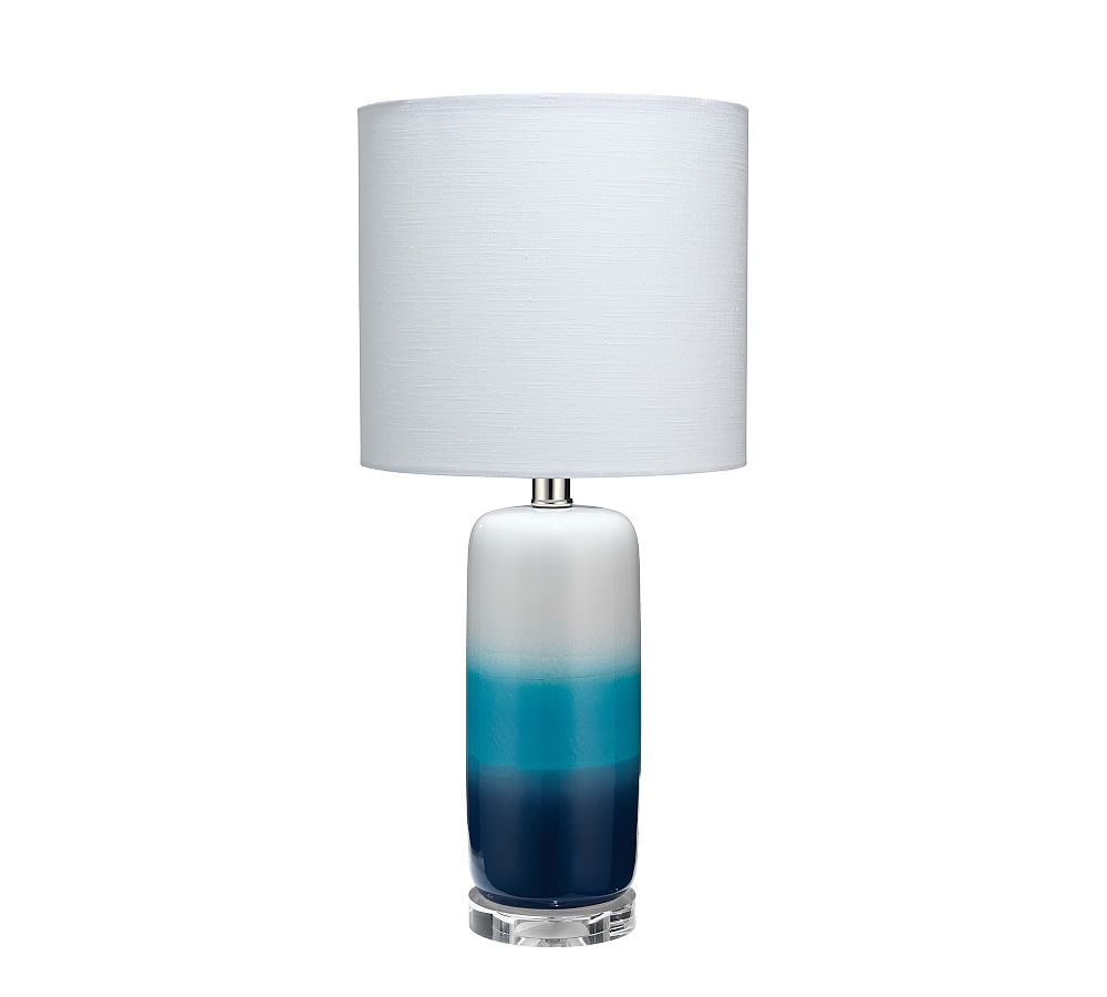 Wingo Ombre Ceramic Table Lamp, Blue - Image 0