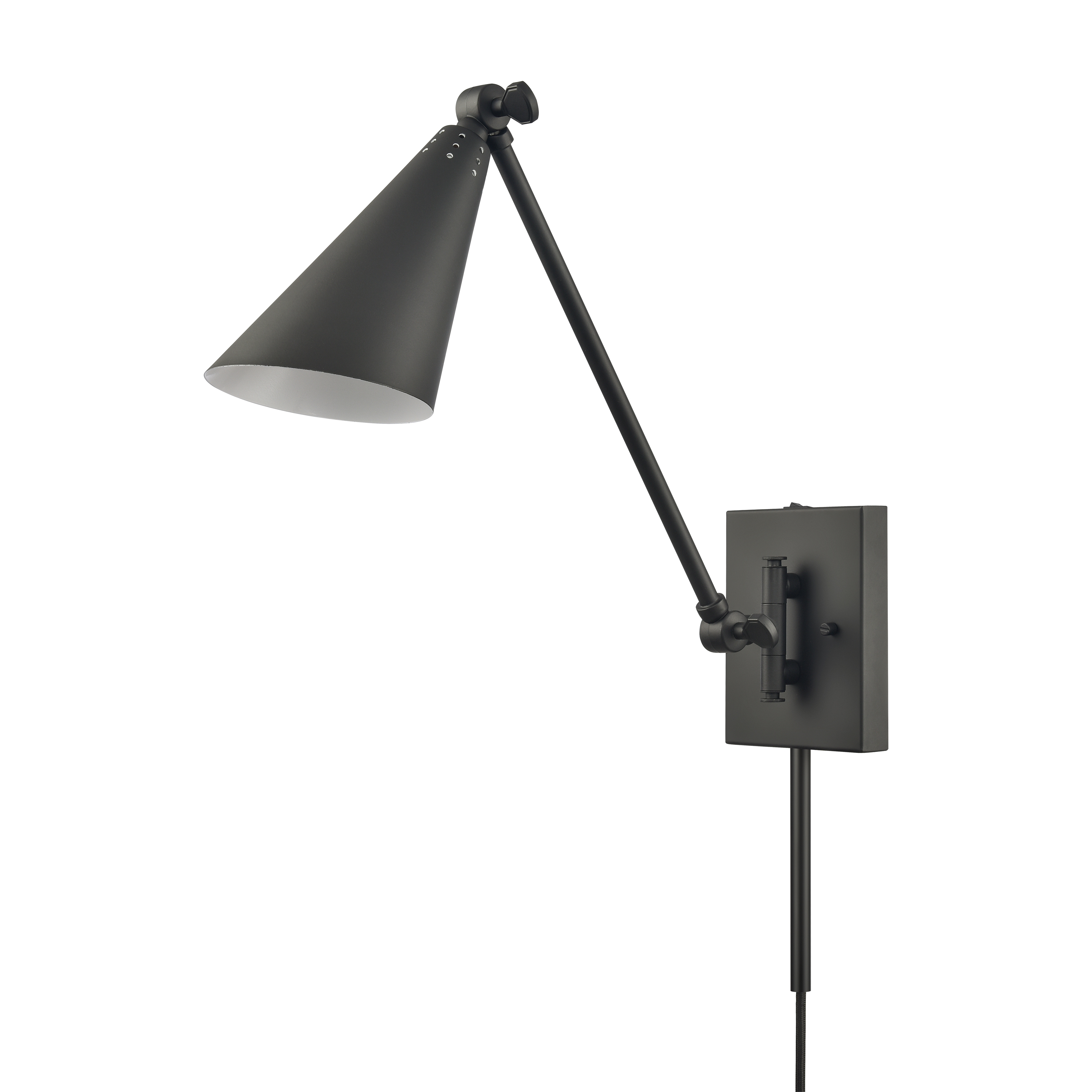 Whitmire 10.5'' High 1-Light Plug-In/Hardwire Sconce - Matte Black - Image 8