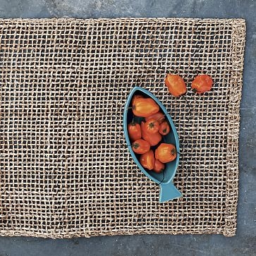 Fishnet Woven Placemat Set, Set of 2, Natural - Image 2