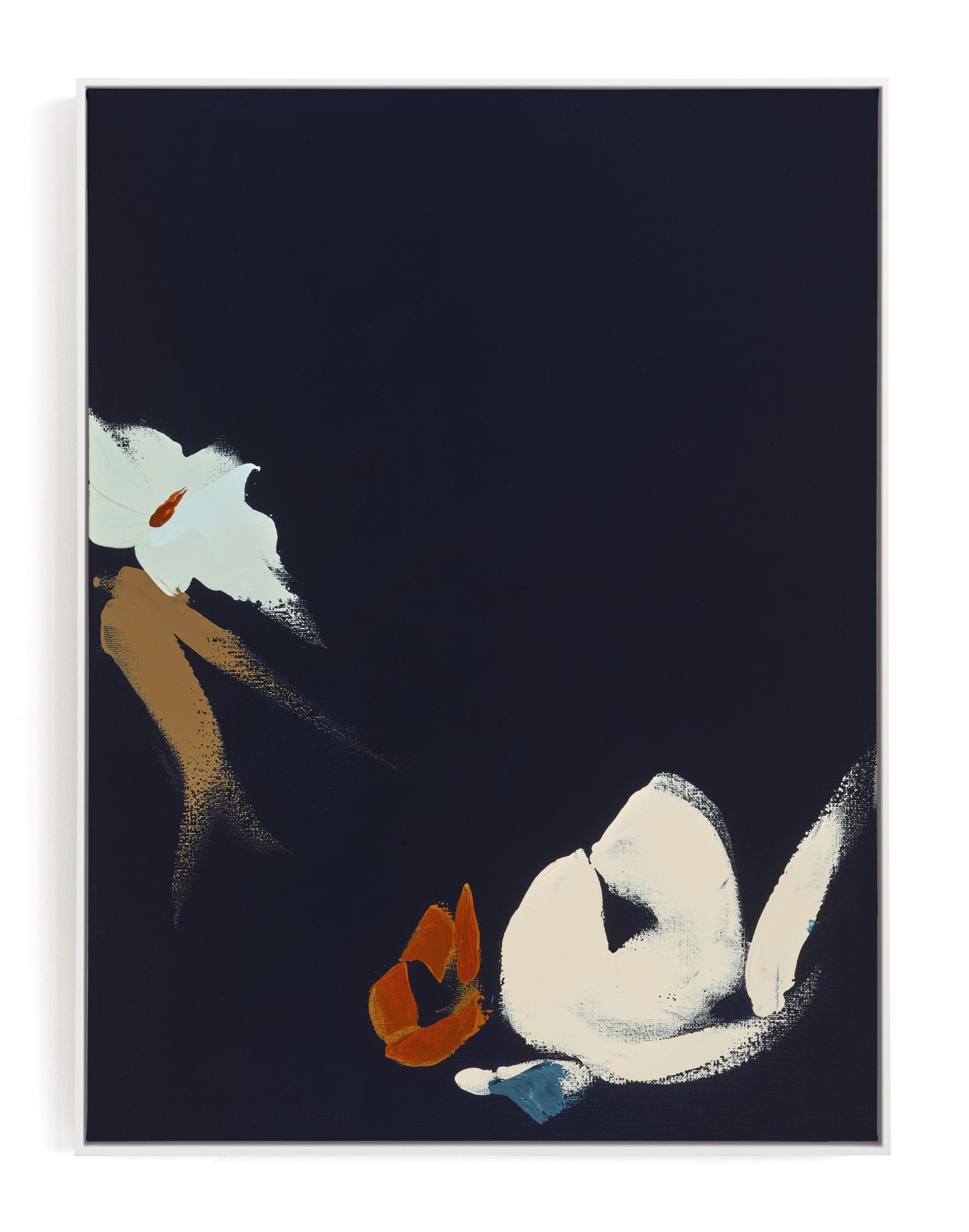 Abstract Botanical Navy Shadows #1 Limited Edition Fine Art Print 1 - Image 0