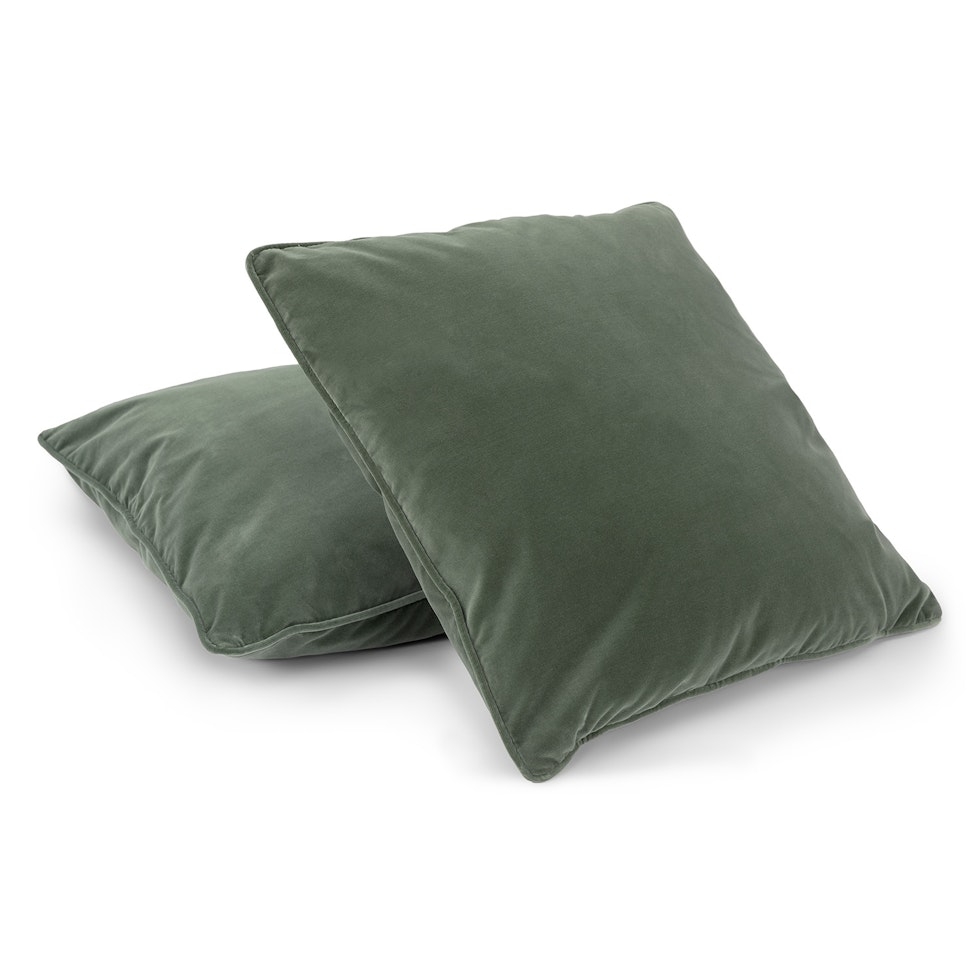 Lucca Velvet Pillow Set - Plush Pacific Green - Image 0