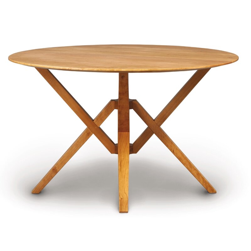 Copeland Furniture Exeter Round Solid Wood Dining Table Size: 30" H x 48" L x 48" W, Color: Natural Cherry - Image 0