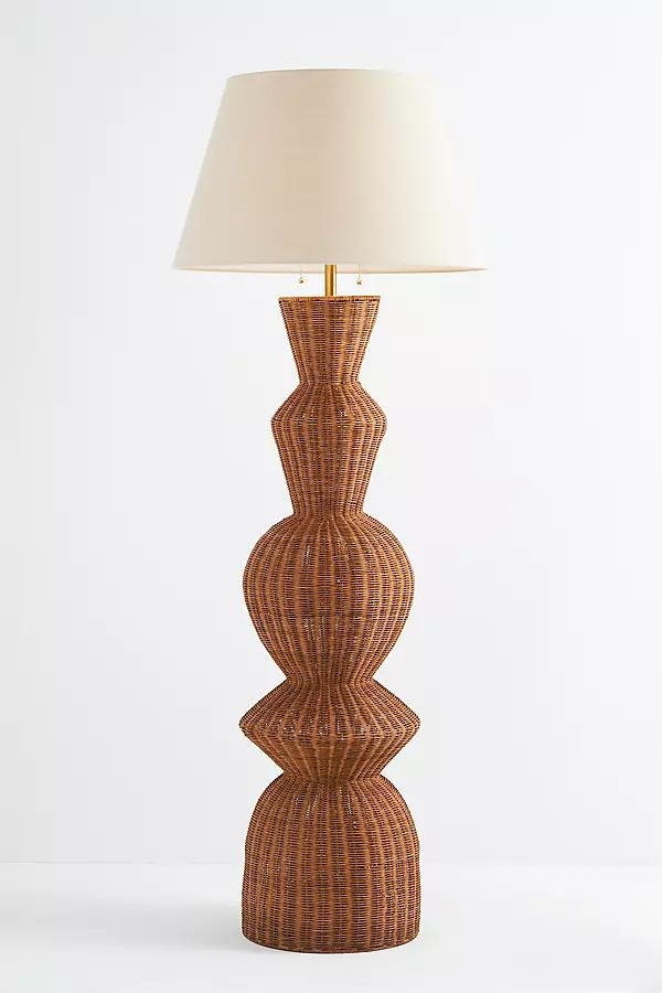 Jember Rattan Geometric Floor Lamp - Image 0
