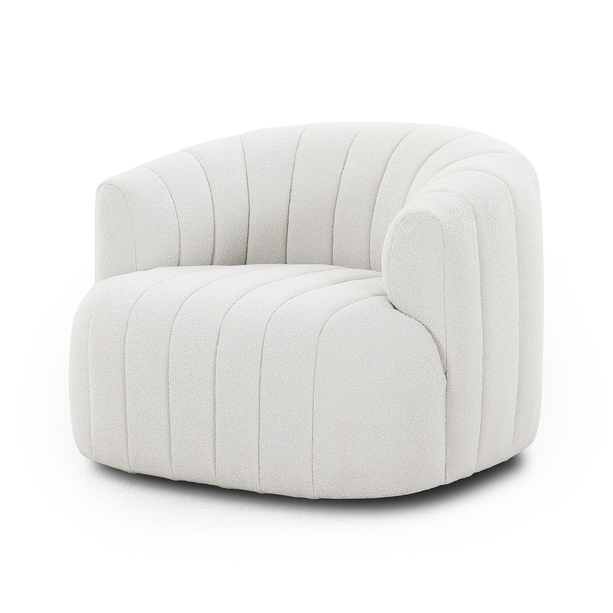 Elliana Swivel Chair - FIQA Boucle Natural - Image 0