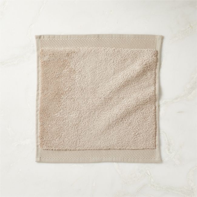 Arlow Organic Cotton Light Taupe Washcloth - Image 0