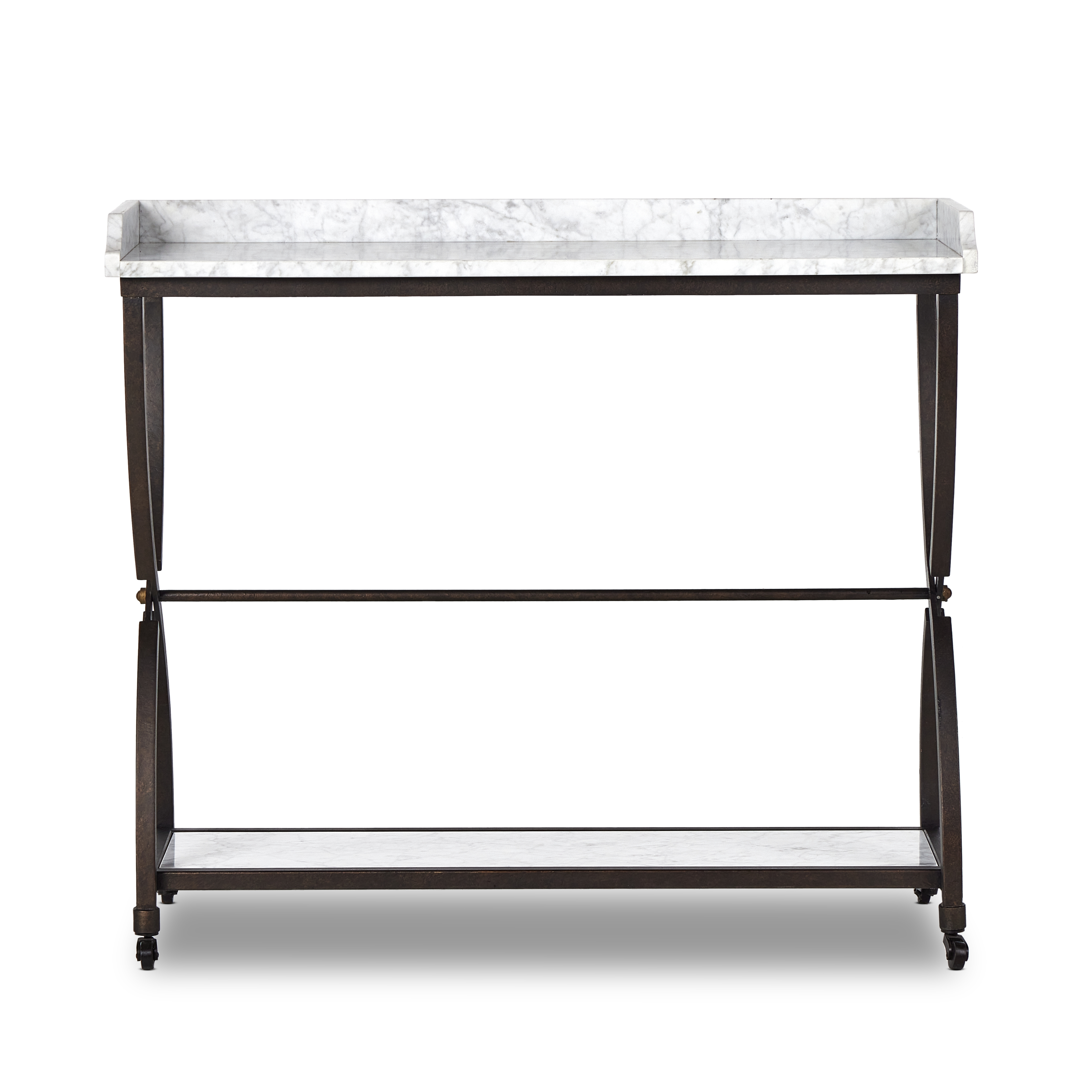 Six Beers Table - Honed White Marble - Image 3