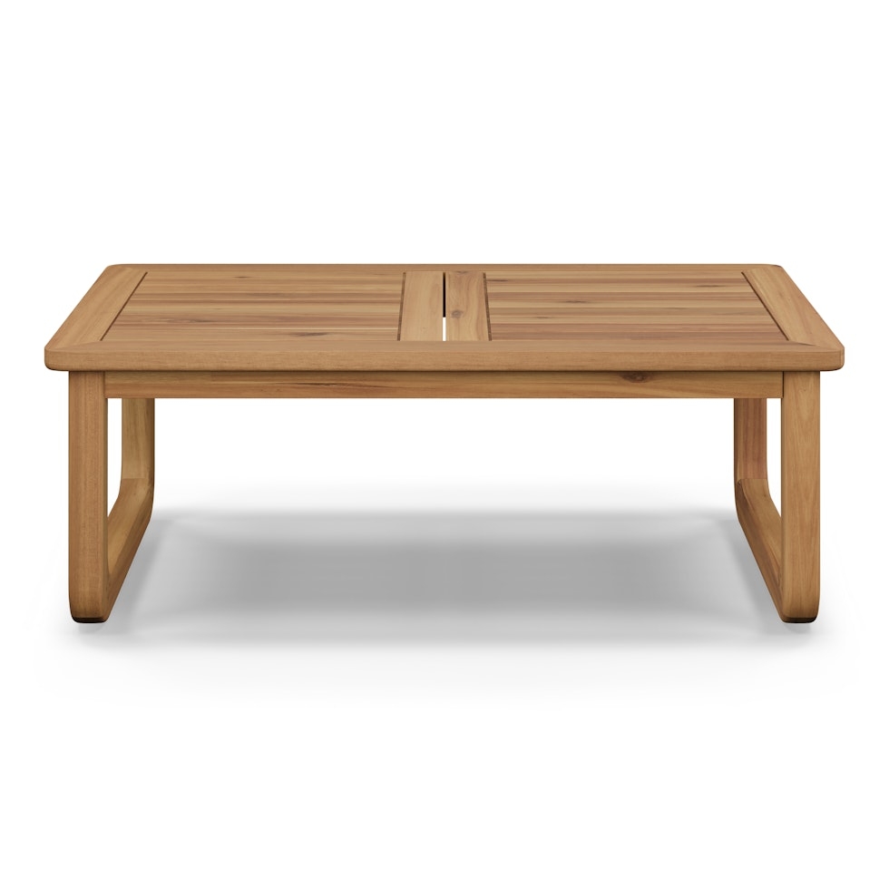 Laholm 43" Outdoor Coffee Table - Acacia - Image 0