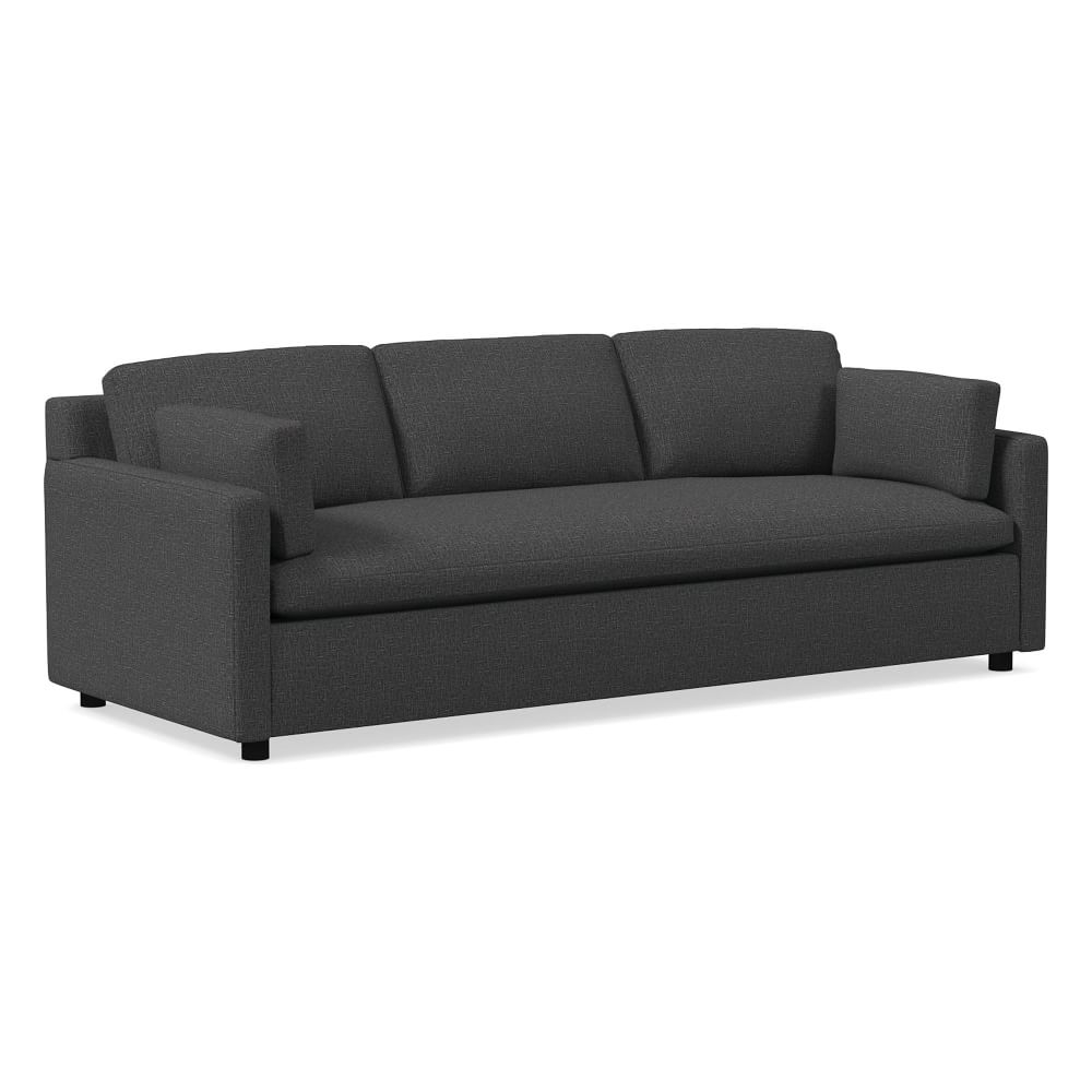 Marin 94" Sofa, Down, Deco Weave, Pewter, Concealed Support - Image 0