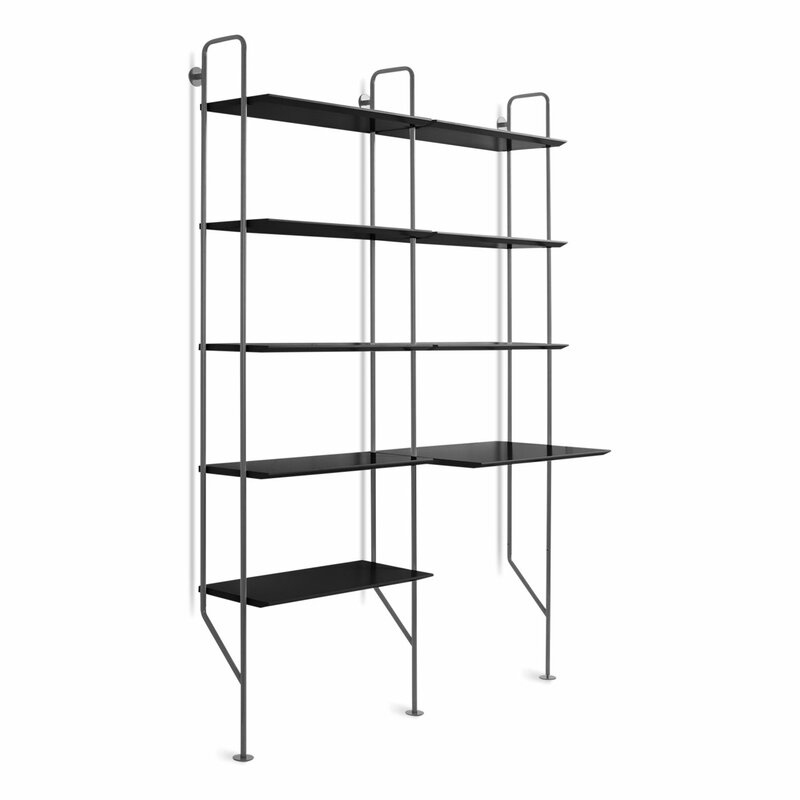 Blu Dot Hitch Add-on Bookcase with Desk - Image 0