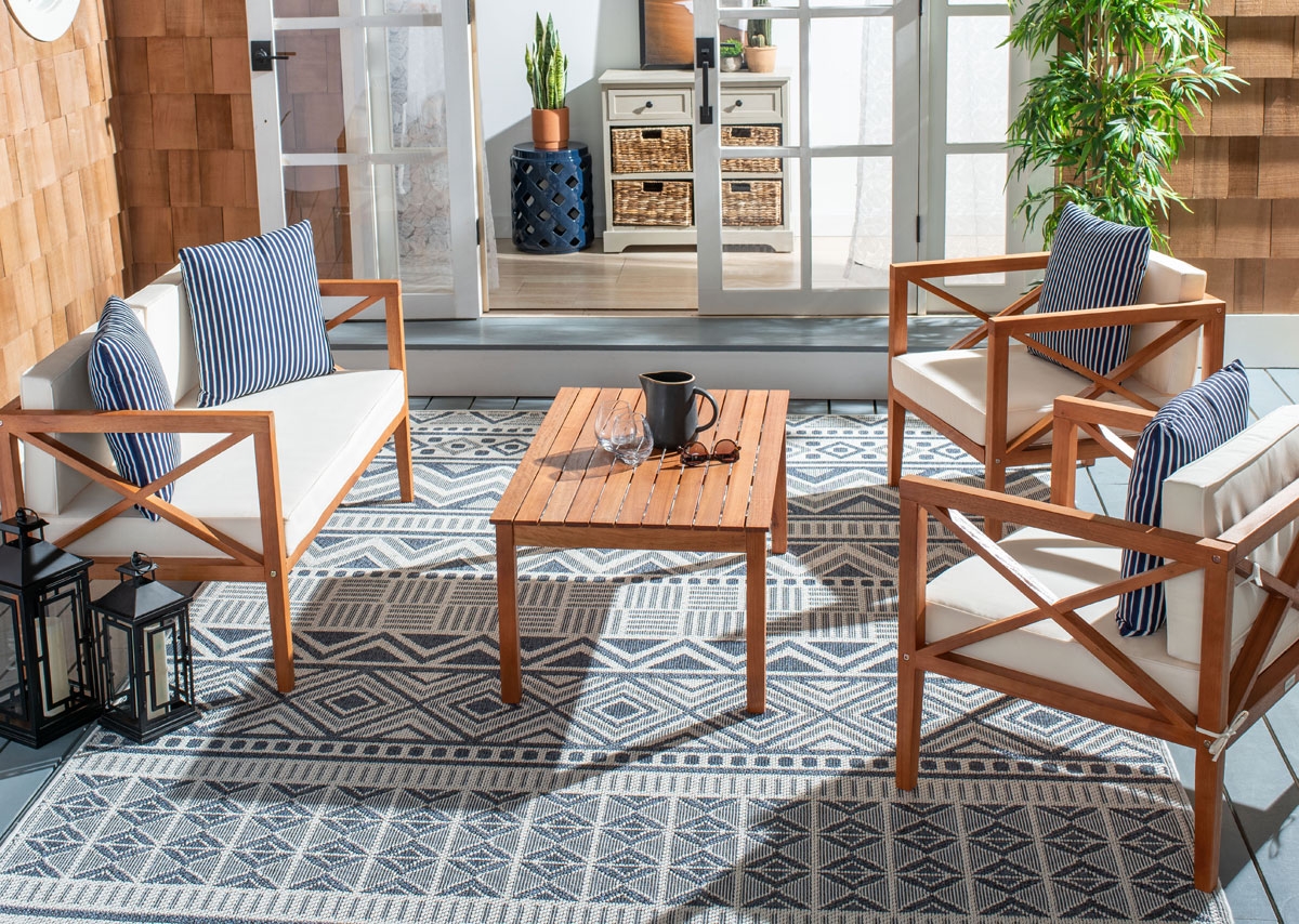 Nunzio 4 Piece Set - Natural/Bge + Thn Stp P - Safavieh - Image 1