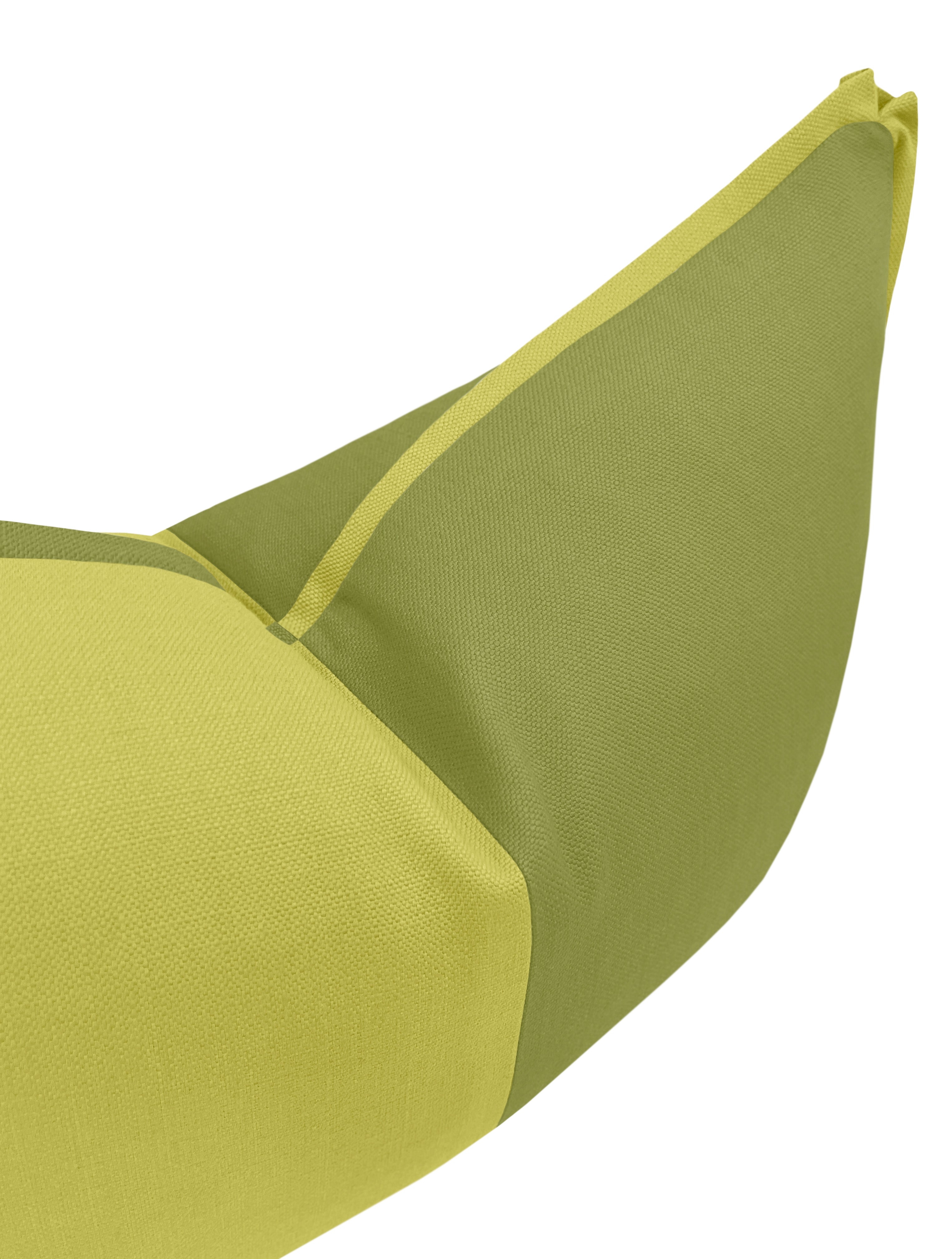 THE TONAL DUET | THE LITTLE LUMBAR :: CLASSIC LINEN // CHARTREUSE + OLIVE - LITTLE LUMBAR 12" X 18" - Image 2