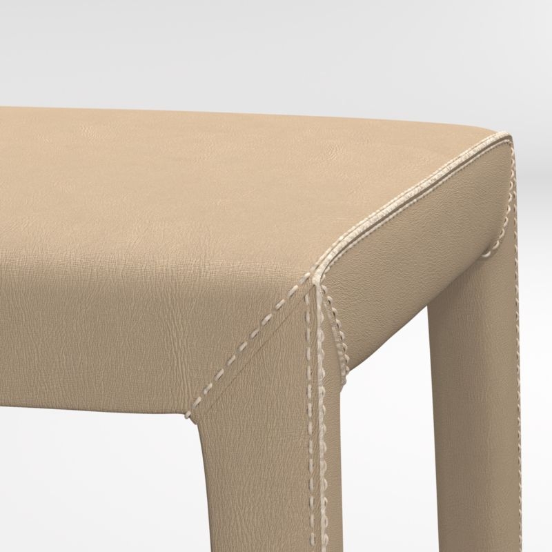 Folio Beige Top-Grain Leather 40" Bench - Image 2