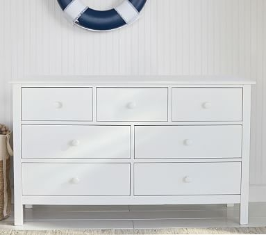 Kendall Extra-Wide Nursery Dresser &amp; Topper Set, Simply White - Image 4