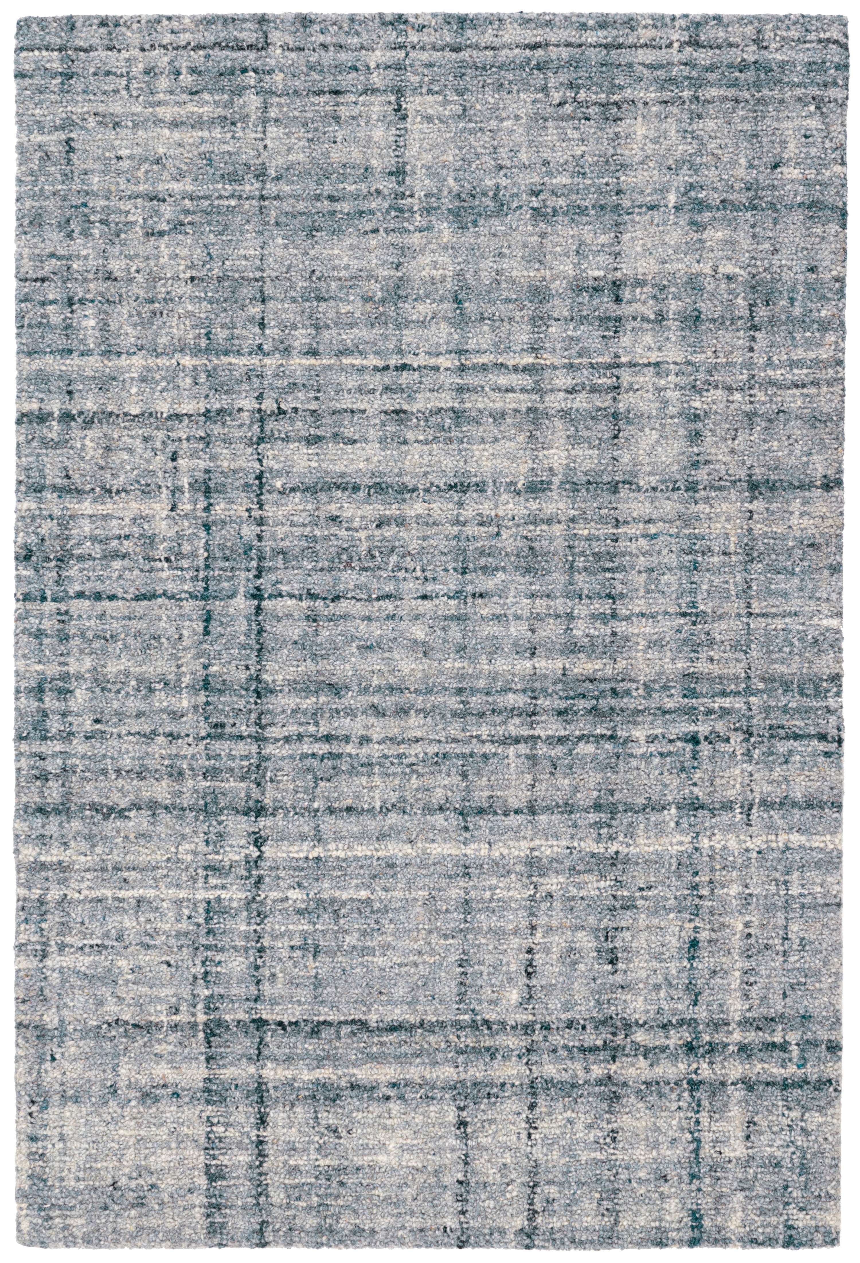 Harris Blue/Ivory Hand Micro Hooked Wool Rug - Image 0