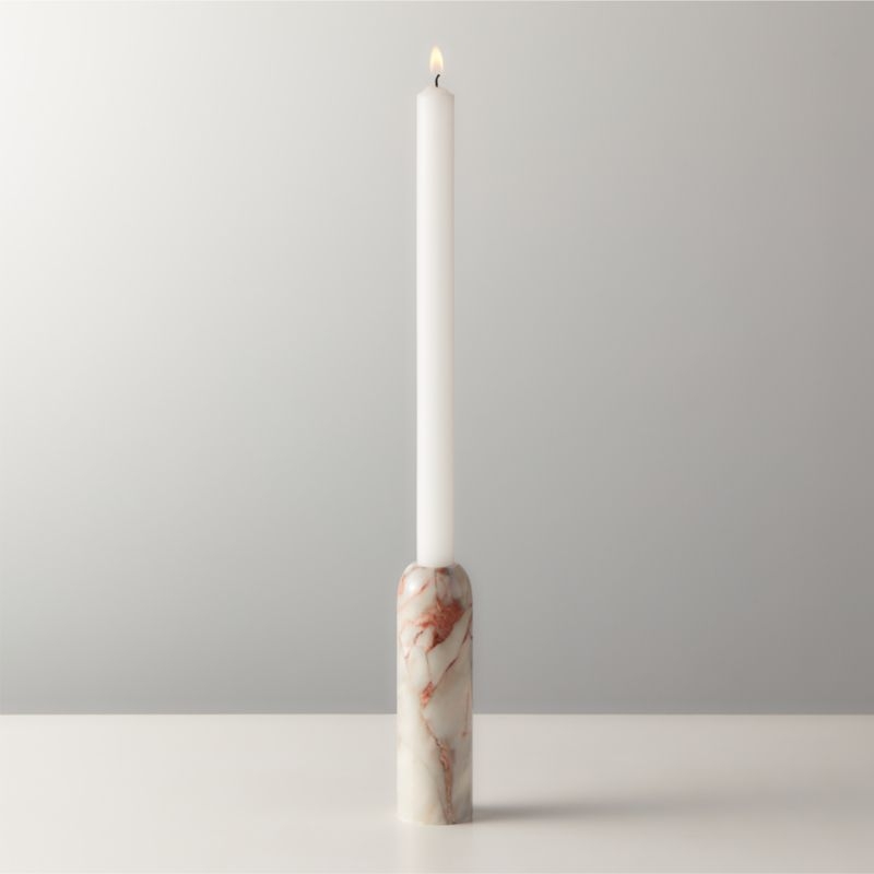 Totem Marble Taper Candle Holder - Image 1