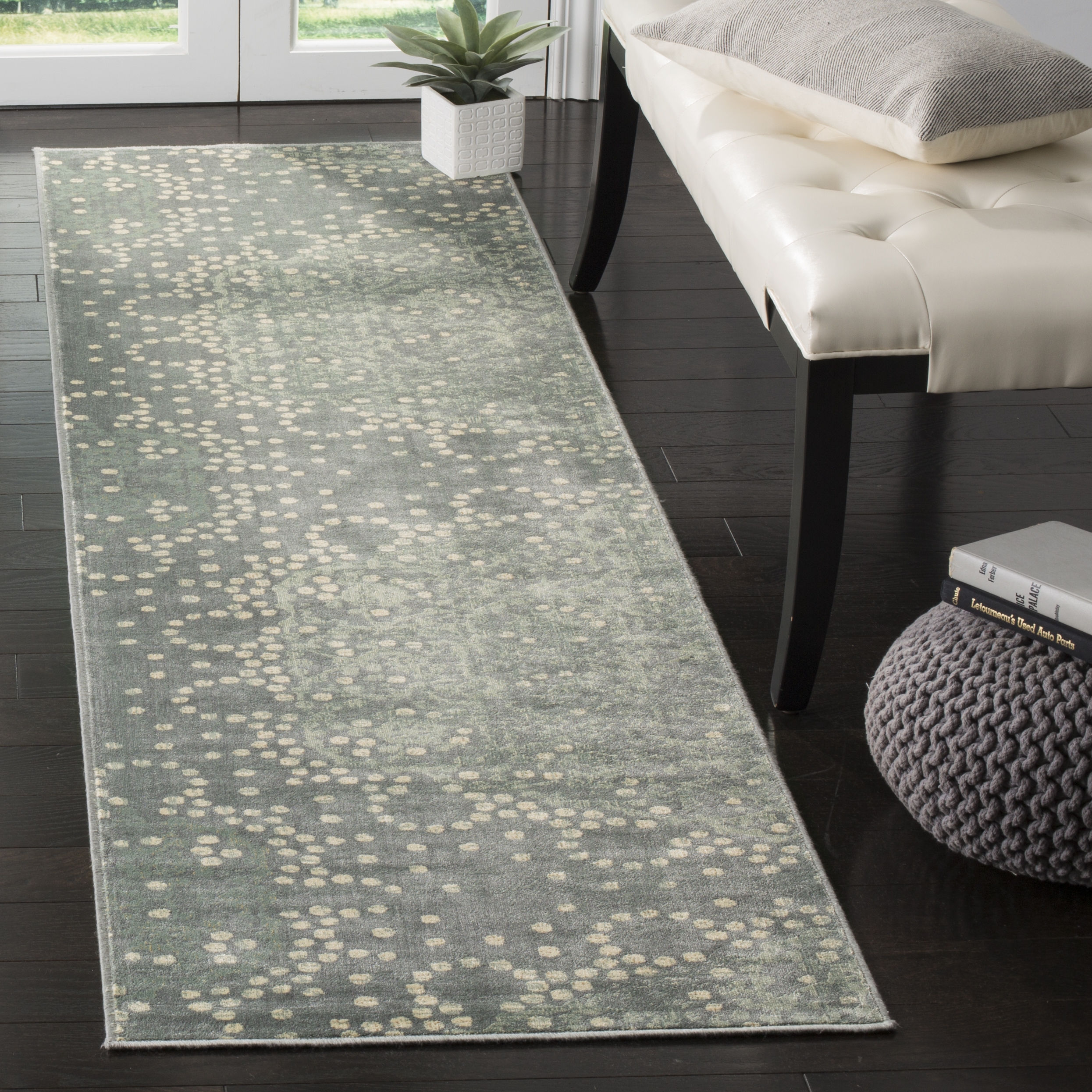 Arlo Home Woven Area Rug, CNV750-2770, Grey/Multi,  2' 2" X 8' - Image 1