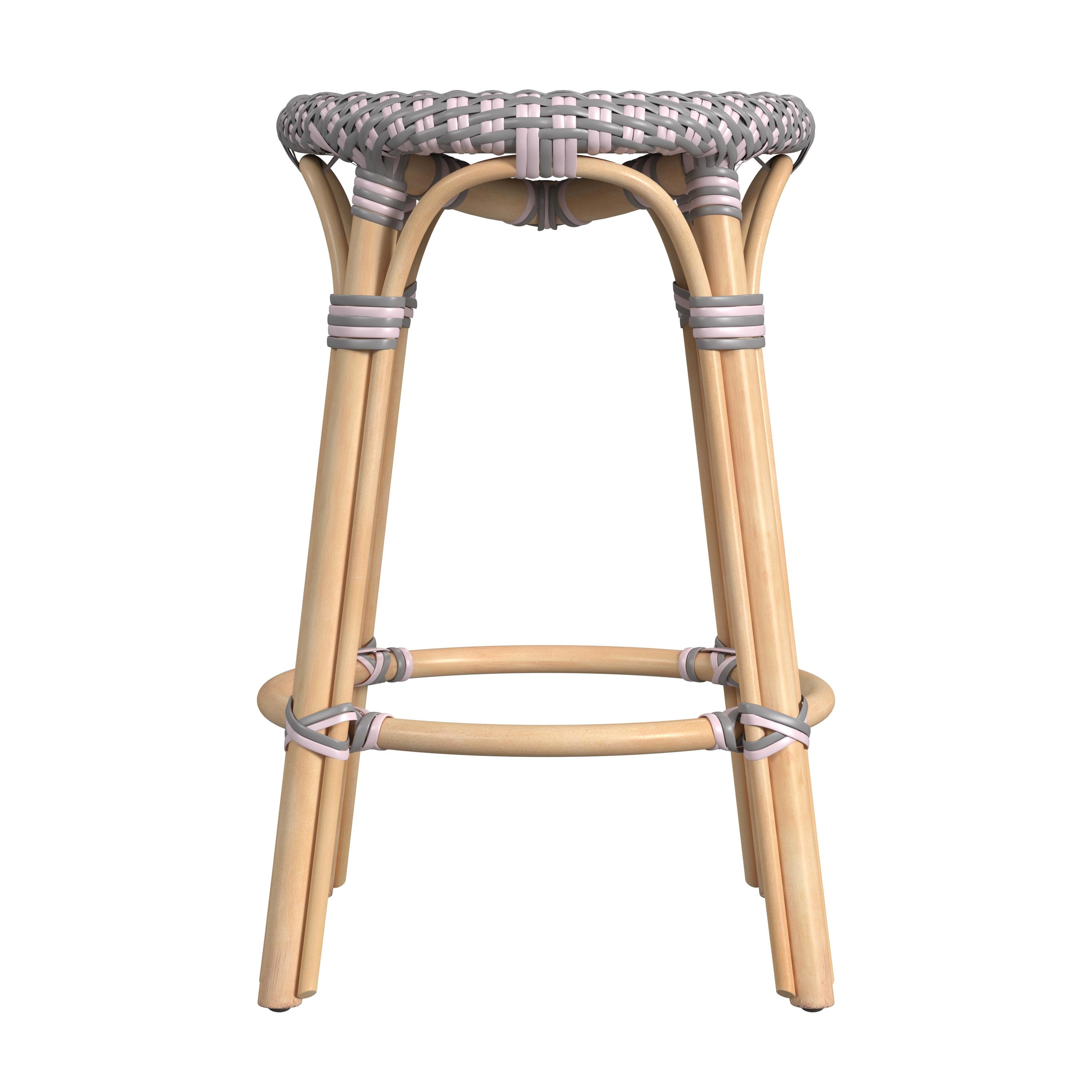 Tobias Gray Pink Counter Stool - Image 1