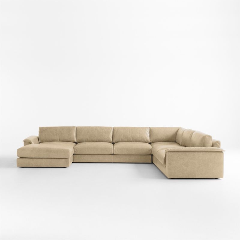 Wythe 4-Piece L-Shaped Leather Sectional Sofa with Chaise Lounge - Image 4