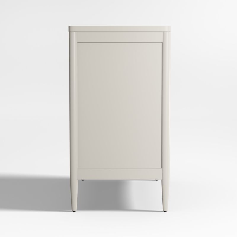 Hampshire Cozy Grey Wood 4-Drawer Kids Dresser - Image 3