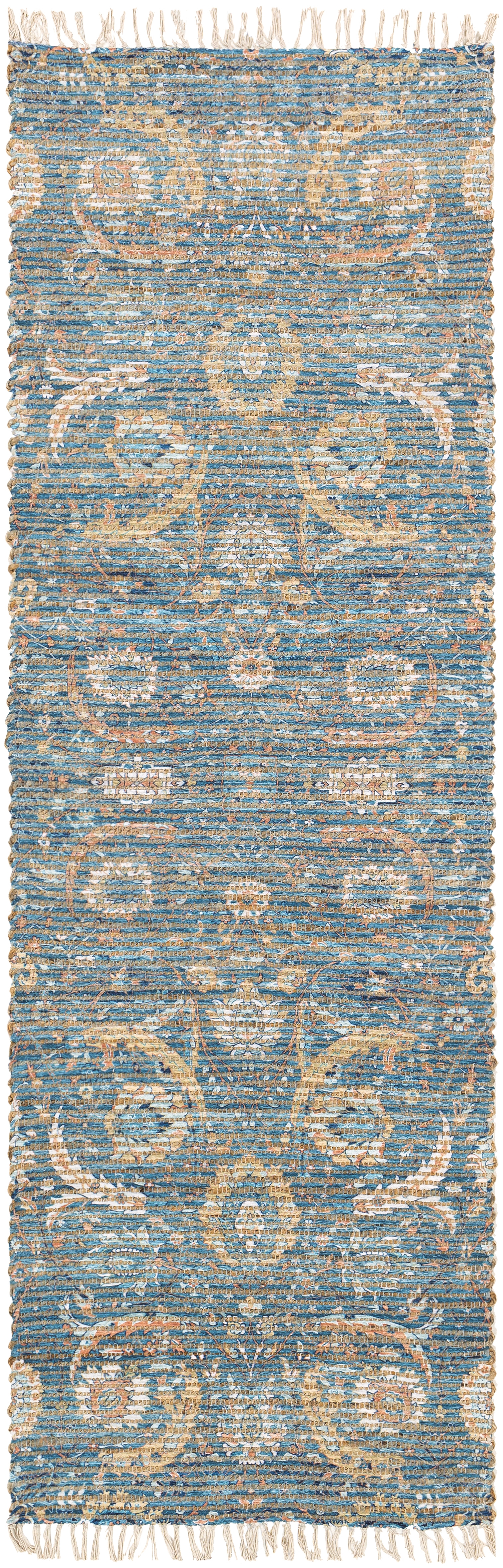 Coventry Blue Indoor 2'6" x 8' Handmade Rug - Image 0