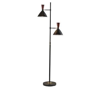 Ravenna Metal 2-Light Floor Lamp, Black - Image 4