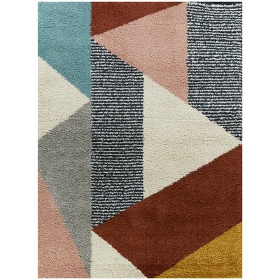 Satterlee Geometric Orange/Gray/Brown Area Rug - Image 0