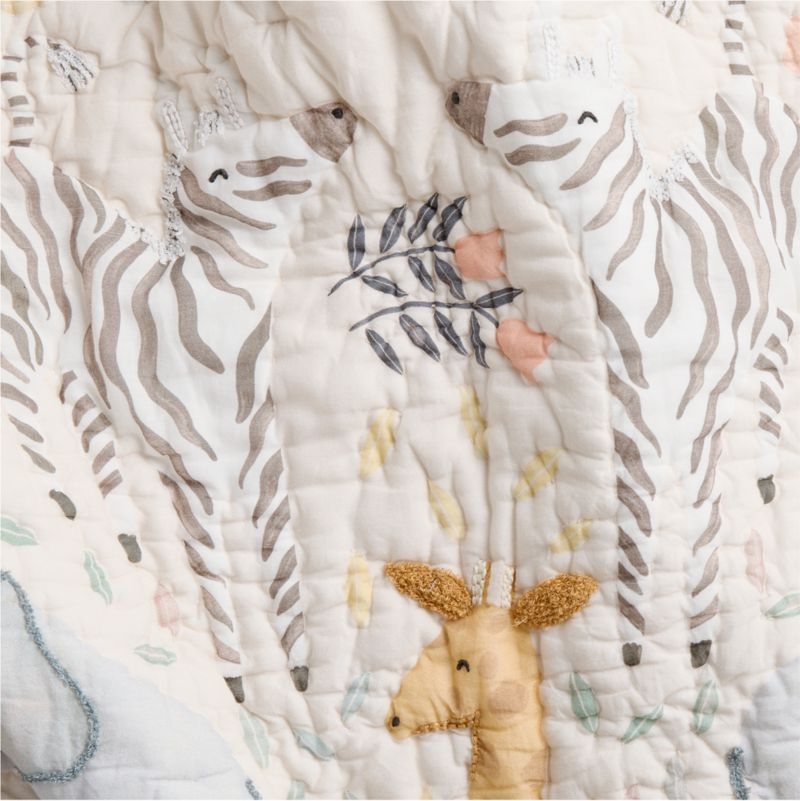 Sweet Savannah Organic Cotton Baby Crib Quilt - Image 6