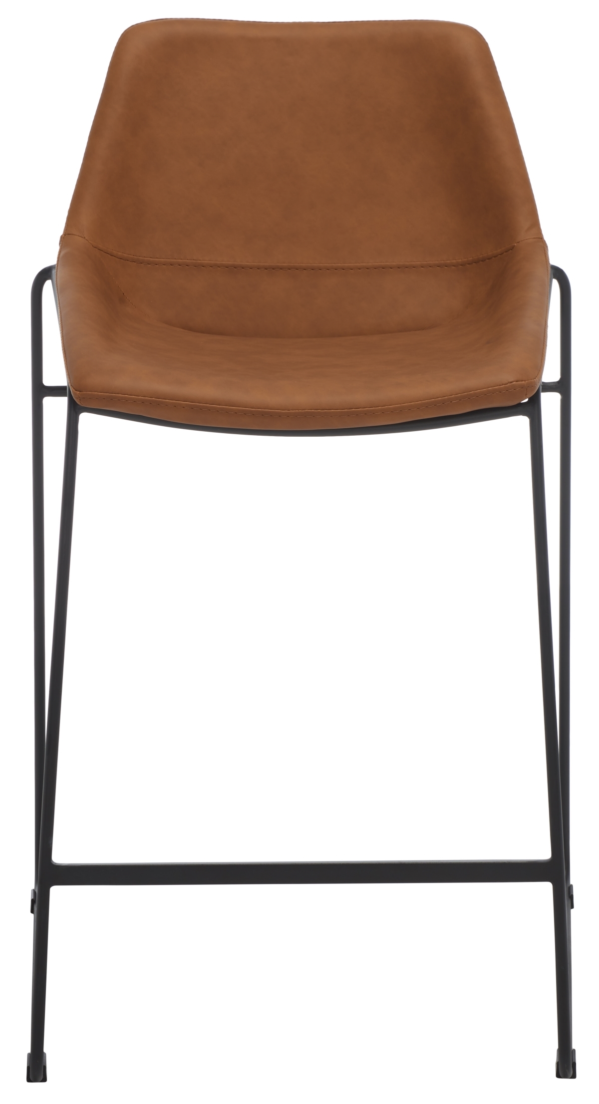 Alexis Mid Century Counterstool - Cognac / Black - Safavieh - Image 0