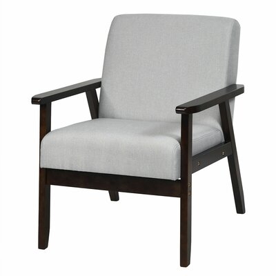 Janyce Solid Rubber Wood Armchair - Image 0