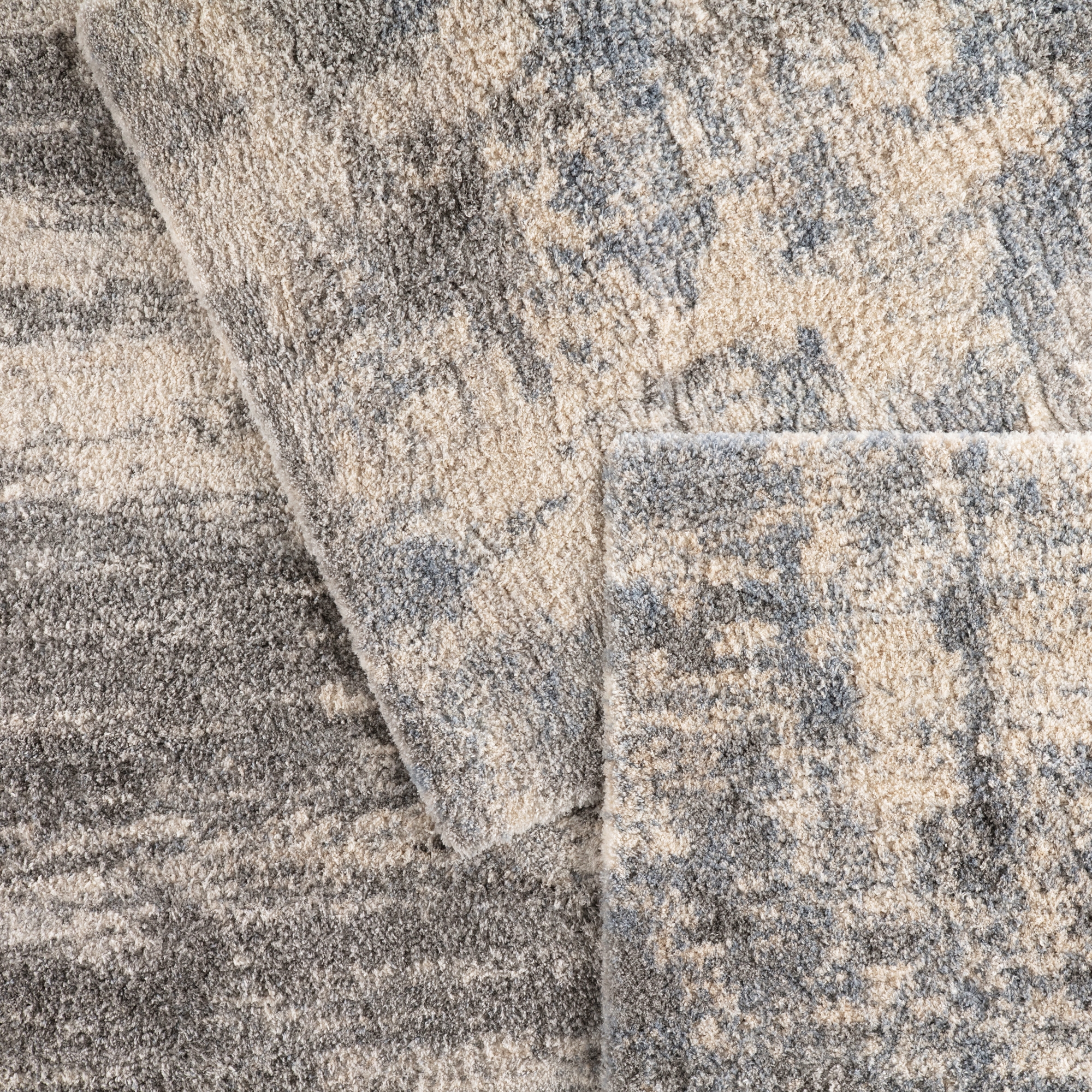 Cantata Abstract Gray/ Blue Area Rug (7'6"X9'6") - Image 5