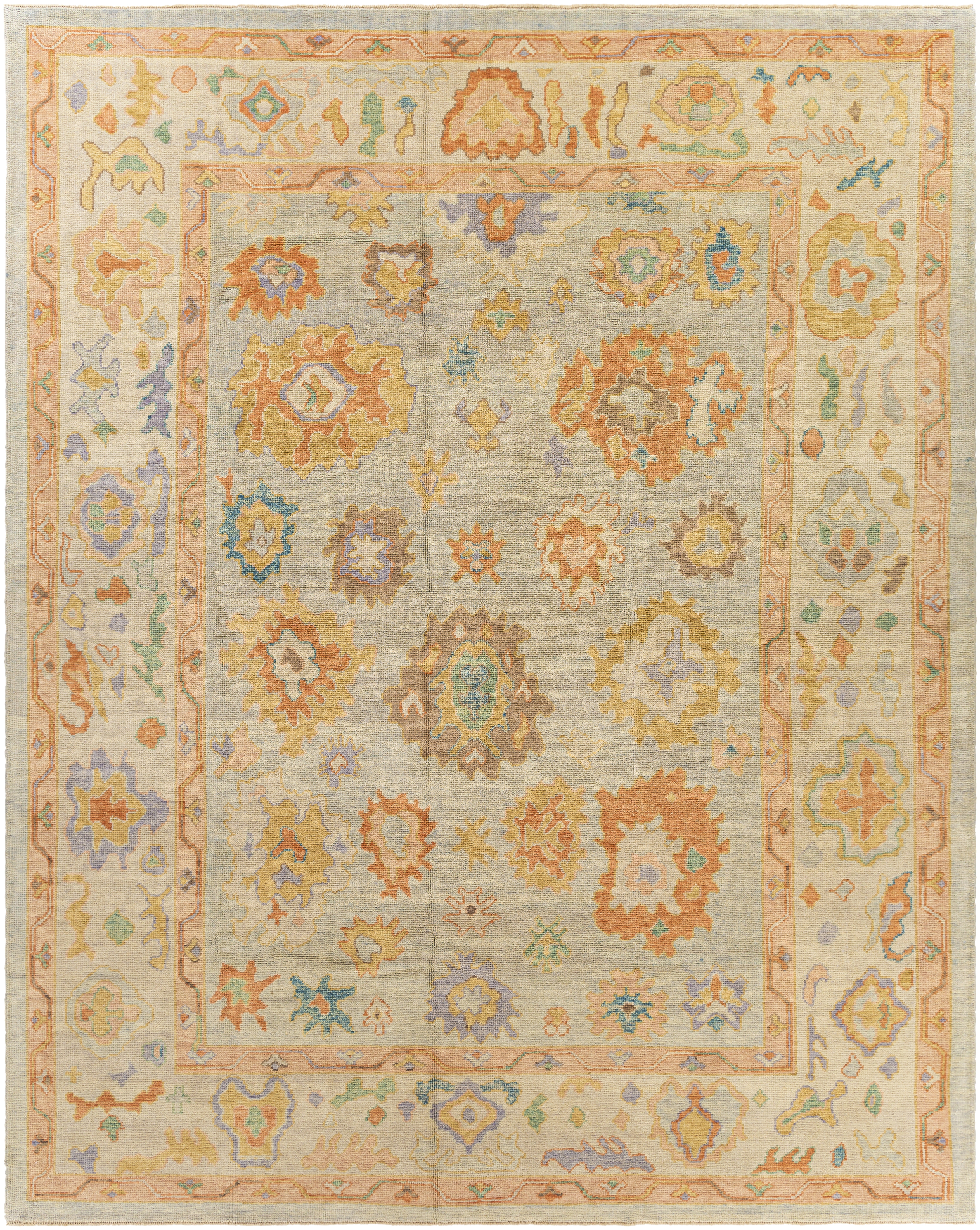 Antique One of a Kind Beige Indoor 9'3" x 11'5" Handmade Rug - Image 0