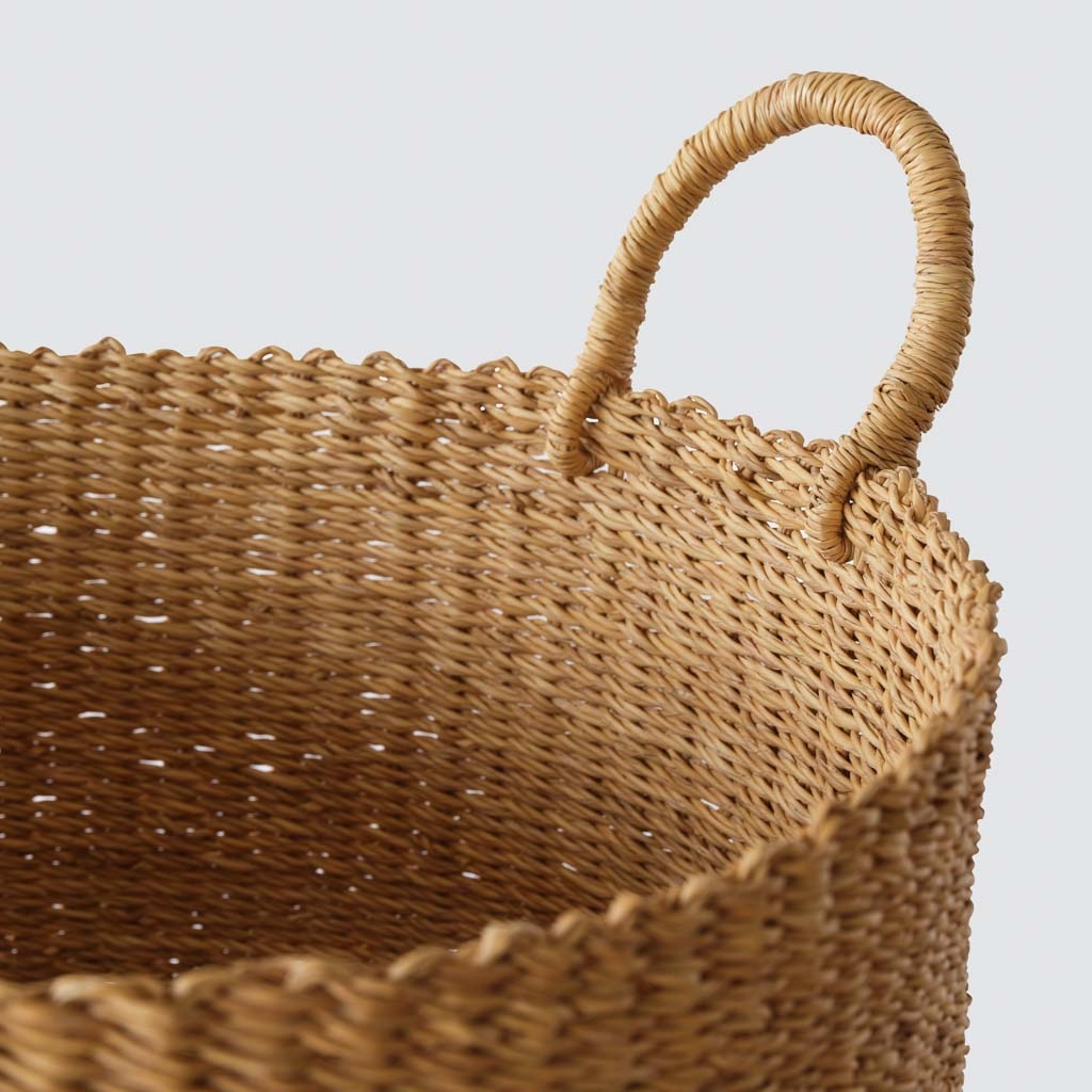 The Citizenry Bolga Floor Baskets Set of 2 | Medium/Large | Tan - Image 9