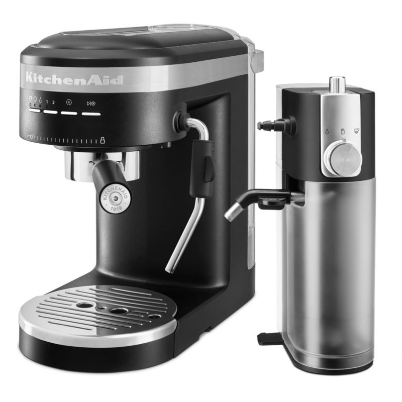 KitchenAid ® Matte Black Espresso Machine and Burr Grinder Set - Image 7
